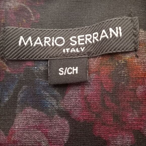 MARIO SERRANI BLACK AND PURPLE FLORAL SHIFT DRESS SZ.S EUC - Picture 7 of 9